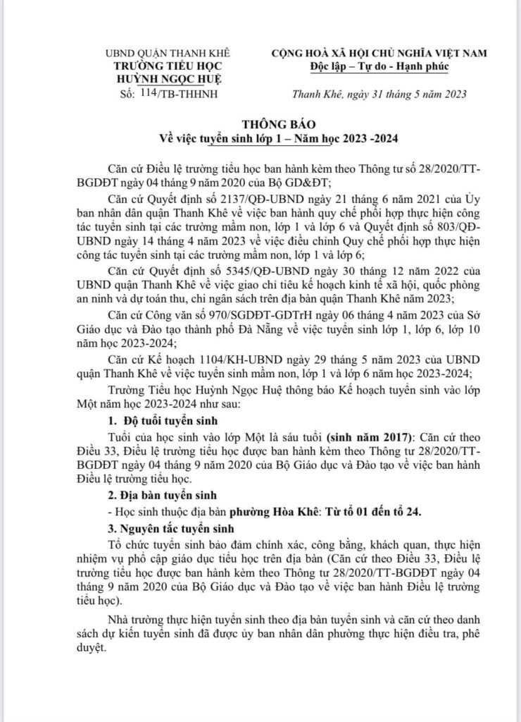 Trường Tiểu học Huỳnh Ngọc Huệ